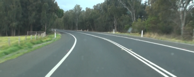 Sealed shoulder widening at curves and on straights