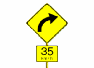 Curve Advisory Signs